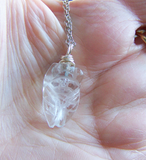 Natural Carved Quartz Crystal Cicada Pendant