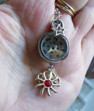 Silver Sun Wire Wrapped Compass Jewelry Pendant Necklace