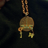 Copper Watch Dragonfly Butterfly Steampunk Pendant