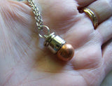 Recycled Copper Bullet Jewelry Pendant