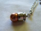 Recycled Copper Bullet Jewelry Pendant