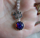 Dragon's Breath Opal Vintage Pendant Necklace