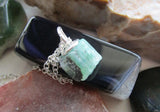 Green Emerald Natural Raw Gemstone Crystal Pendant Necklace