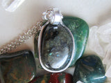 Galaxite Natural Stone Micro Labradorite Crystal Pendant Necklace