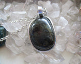 Galaxite Natural Stone Micro Labradorite Crystal Pendant Necklace