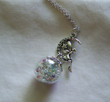 Faery Glass Ball Floating Orbs Glow in the Dark Pendant Necklace