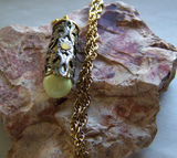 Glow in the Dark Brass Filigree Bullet Jewelry Pendant