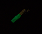 Glow in the Dark Glass Vial Quartz Crystals Bullet Pendant Necklace