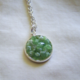 Green Demantoid Garnet Gemstone Crystal Pendant