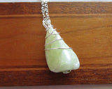 Green Heliodor Natural Beryl Gemstone Crystal Pendant Necklace