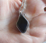 Natural Hematite Stone Wire Wrapped Pendant Necklace