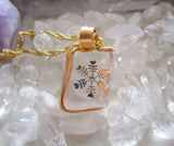 Iceland Spar Viking Sunstone Optical Calcite Crystal Snowflake Pendant Necklace