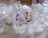 Natural Optical Calcite Iridescent Stars and Moons Celestial Jewelry Pendant