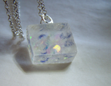 Natural Optical Calcite Iridescent Stars and Moons Celestial Jewelry Pendant