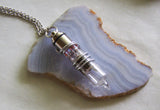 Light Up Blue Vintage Vacuum Tube Steampunk Pendant