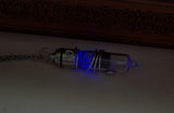 Light Up Blue Vintage Vacuum Tube Steampunk Pendant