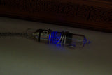 Light Up Blue Vintage Vacuum Tube Steampunk Pendant