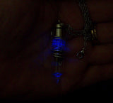 Light Up Blue Vintage Vacuum Tube Steampunk Pendant