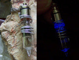 Light Up Blue Vintage Vacuum Tube Steampunk Pendant