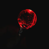 Red LED Light Up Quartz Crystal Ball Fire Elemental Pendant