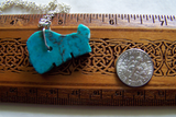 Vintage Natural Turquoise Carved Lion Gemstone Pendant