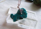 Vintage Natural Turquoise Carved Lion Gemstone Pendant