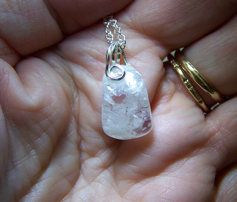 Natural Rainbow Moonstone Gemstone Crystal Pendant