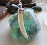 Mother of Pearl Natural Horn Cornicello Pendant Necklace