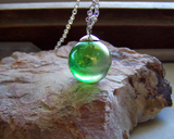 Mystic Green Aura Quartz Crystal Ball Pendant