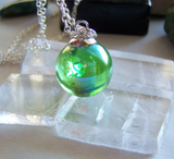 Mystic Green Aura Quartz Crystal Ball Pendant