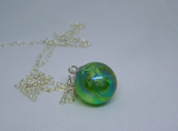 Mystic Green Aura Quartz Crystal Ball Pendant