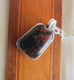 Mahogany Obsidian Natural Wire Wrapped Crystal Pendant Necklace