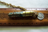 Rainforest Jasper Wire Wrapped Bullet Jewelry Pendant