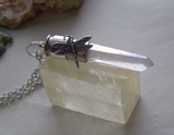 Opal Aura Mystic Quartz Dragonfly Bullet Jewelry Pendant