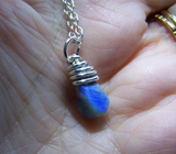 Blue Opal Australian Raw Gemstone Pendant