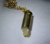 Natural Raw Opal Gemstone Bullet Jewelry Pendant