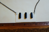 Black and White Vintage Piano Keys Jewelry Pendant