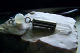 Moonstone and Quartz Silver Bullet Jewelry Necklace