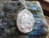 Natural Quartz Crystals Pavè Setting Pendant Necklace