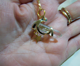 Celestial Quartz Crystal Moon and Star Pendant