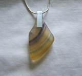 Rainbow Fluorite Polished Natural Gemstone Pendant