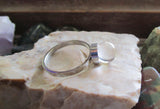 Crystal Ball Natural Tiny Quartz Sphere Silver Ring