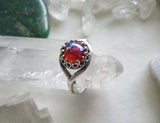 Dragon's Breath Opal Glass 925 Sterling Silver Ring