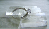 Herkimer Diamond Natural Crystal Sterling Silver Ring Size 6.5