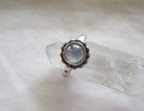 Cat's Eye Moonstone Natural Gemstone Sterling Silver Ring Size 6