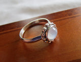 Cat's Eye Moonstone Natural Gemstone Sterling Silver Ring Size 6