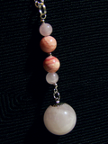 Rose Quartz Crystal Ball Pendant