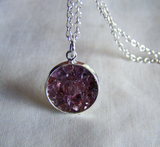 Natural Ruby Spinel Gemstone Crystals Pendant