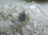 Natural Sapphire Raw Gemstone Two Tone Blue Green Pendant