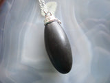 Black Shiva Lingam Natural Stone Wire Wrapped Pendant